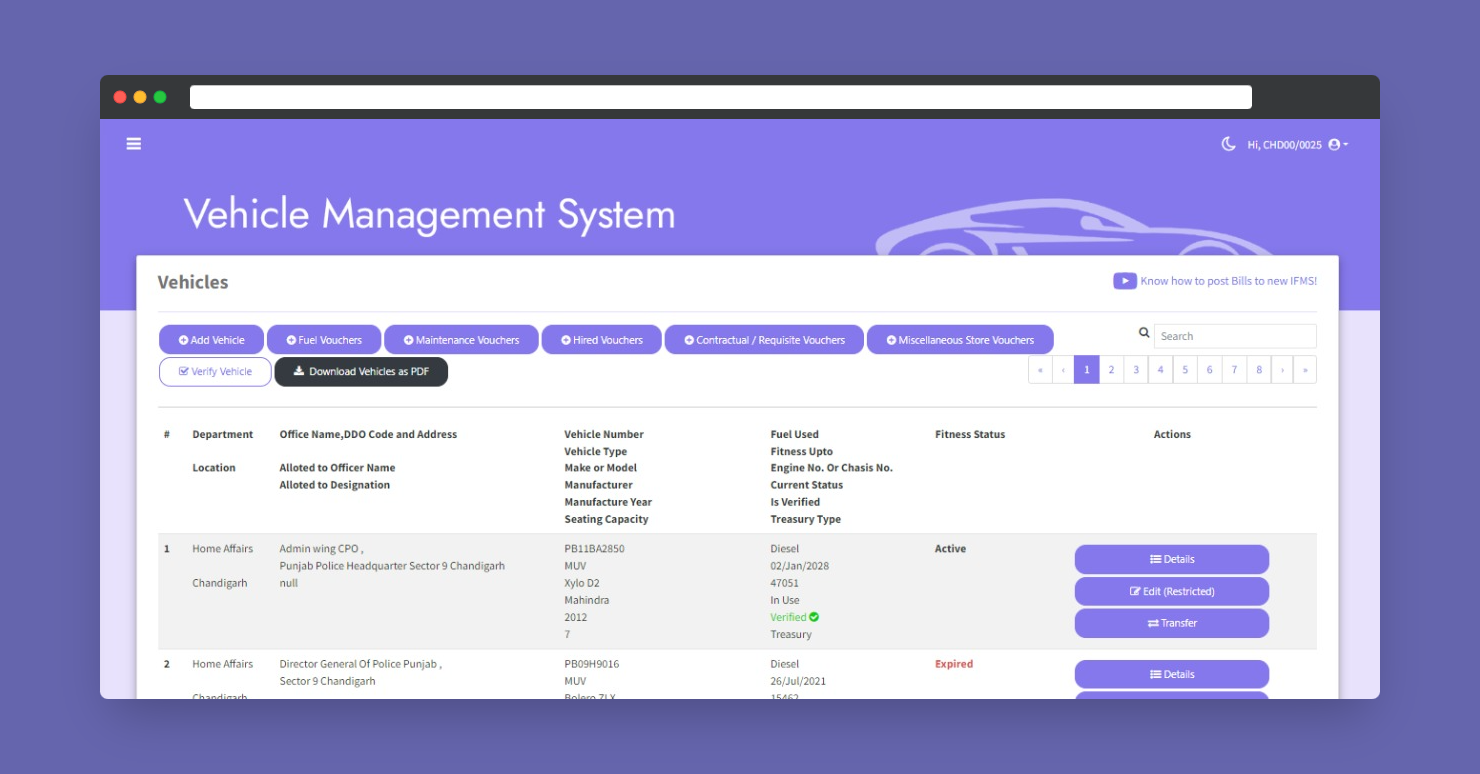 Vehicle Management System